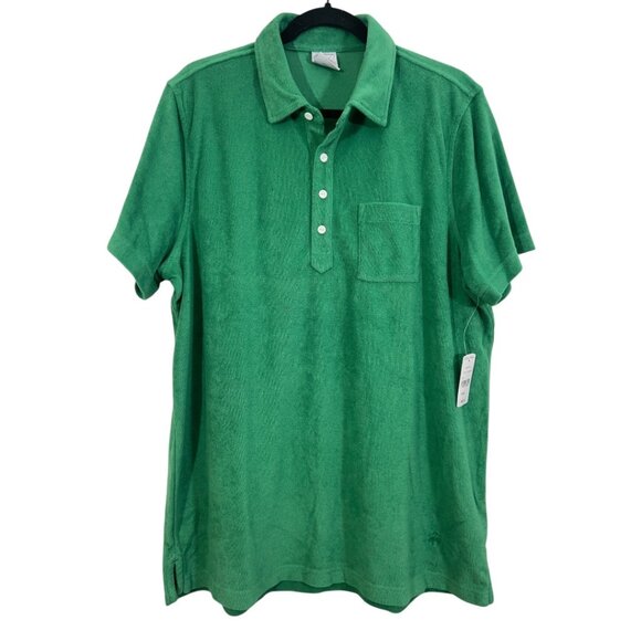 Brooks Brothers Terry Cloth SS Polo Green XL New $90 - Picture 1 of 4